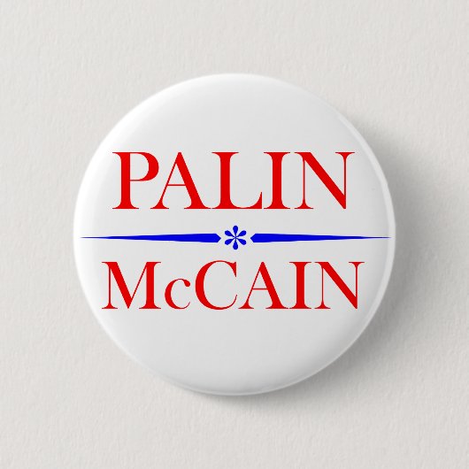 Palin Mccain 缶バッジ (正面)