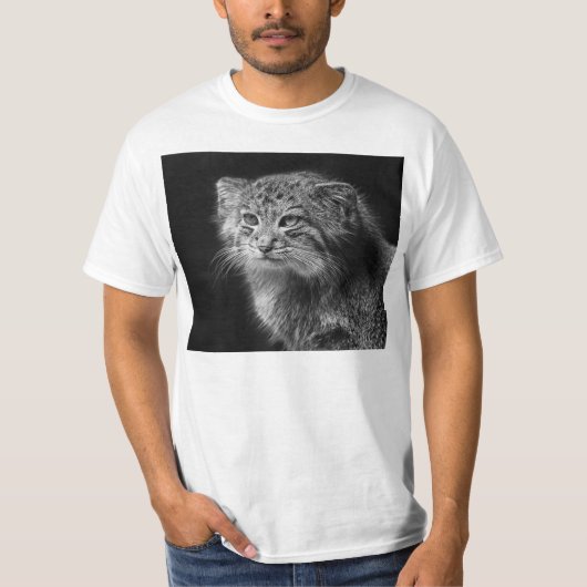 Pallasの猫のポートレート Tシャツ (正面)