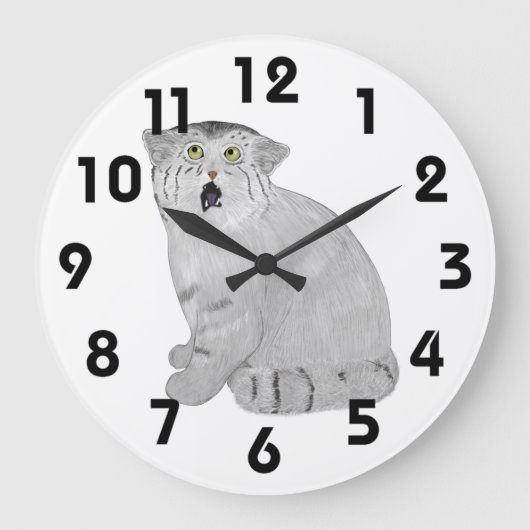 Pallas Cat Clock ラージ壁時計 (正面)