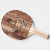 Pallet Wood Board Hand Written Family Name 卓球ラケット (横)