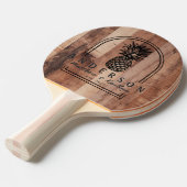 Pallet Wood Board Pineapple Wedding Arch & Name 卓球ラケット (正面アングル)