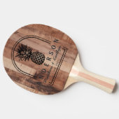 Pallet Wood Board Pineapple Wedding Arch & Name 卓球ラケット (横)