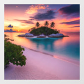 Palmでサンセットで自分の海のビーチをパーソナライズ ウィンドウサイン (シート)