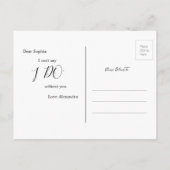 Palmは私のブライドメイド招待状 インビテーションポストカード (裏面)