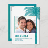 Palmビーチ写真Save The Date Card 案内ポストカード (正面/裏面)