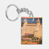 Palmビーチ（フロリダ州） -ヴィンテージスカイライン写真 キーホルダー (正面左)