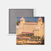 Palmビーチ(フロリダ州) -ヴィンテージスカイライン写真 マグネット (正面/裏面)