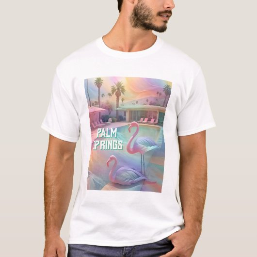 Palm春プールTシャツ – Palm Tree Vibes Tシャツ (正面)
