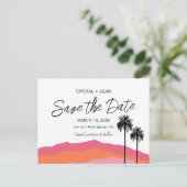 Palm春モダン日付はがきを保存する ポストカード (スタンド正面)