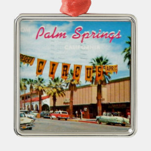 Palm春,カリフォルニア – ヴィンテージはがき メタルオーナメント