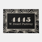 Palm葉のカスタム住所 ドアマット (正面)