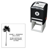 Palm ミニマル Tree 2モダン Names差出人住所 セルフインキングスタンプ (インサイチュ)