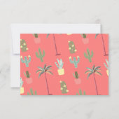 Palm モダン春の結婚サインrsvpカード 招待状 (裏面)