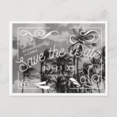 Palm モダン Tree日付はがきを保存 ポストカード (正面)