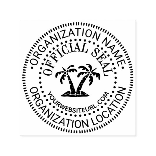 Palm #2一般カスタム公式シール名場所URL セルフインキングスタンプ (デザイン)