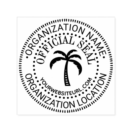 Palm #3一般カスタム公式シール名場所URL セルフインキングスタンプ (デザイン)