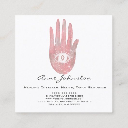 Palm and Eye Square名刺 スクエア名刺 (裏面)