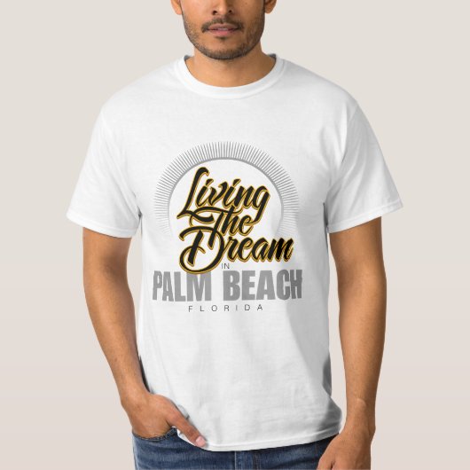 Palm Beachに夢住んでいます Tシャツ (正面)