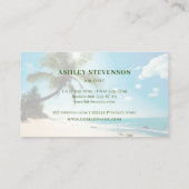 Palm Beachの家のレンタル旅行代理店のスパのブティック 名刺 (裏面)