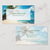 Palm Beachの家のレンタル旅行代理店のスパのブティック 名刺 (正面/裏面)