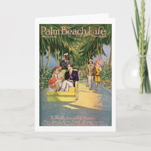 Palm Beachの生命#10メッセージカード カード (正面)