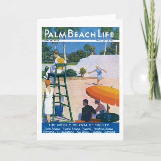 Palm Beachの生命#14メッセージカード カード (正面)