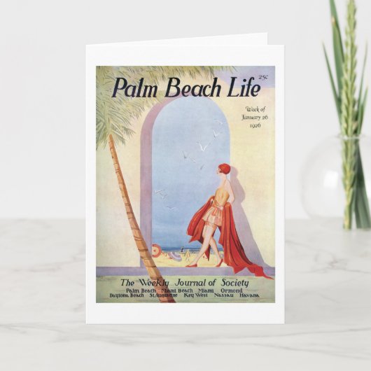 Palm Beachの生命#18メッセージカード カード (正面)