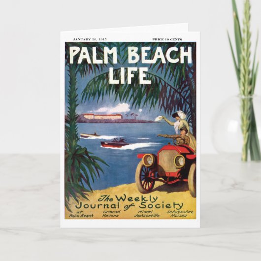 Palm Beachの生命#19メッセージカード カード (正面)