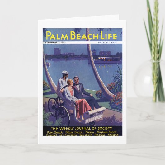 Palm Beachの生命#4メッセージカード カード (正面)