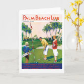 Palm Beachの生命#5メッセージカード カード (黄色い花)