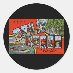 Palm Beachフロリダからの挨拶 ラウンドシール