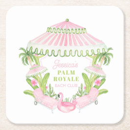 Palm Beach Cabana Bach Club | バチェラー・パーティー スクエアペーパーコースター