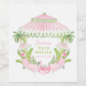 Palm Beach Cabana Bach Club | Bachelorette ワインラベル (シングルラベル)