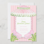 Palm Beach Cabana Bachelorette Weekend 招待状 (正面)