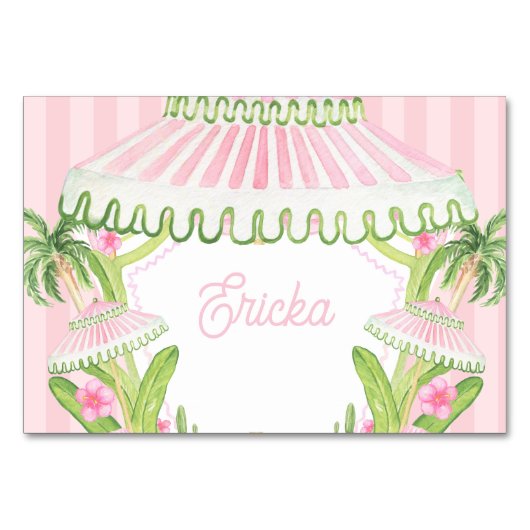 Palm Beach Cabana Place Card テーブルナンバー (正面)