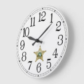 Palm Beach County Florida Sheriff Clock ラージ壁時計 (傾斜)