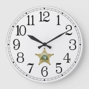 Palm Beach County Florida Sheriff Clock ラージ壁時計