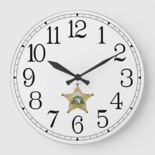 Palm Beach County Florida Sheriff Clock ラージ壁時計 (正面)