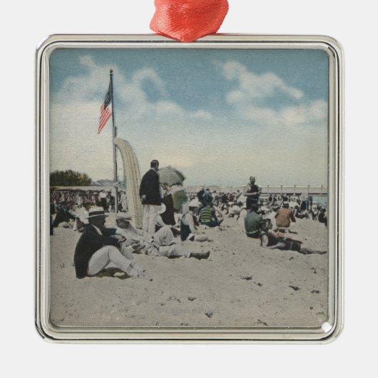 Palm Beach、FL -水泳時間 メタルオーナメント (正面)