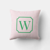 Palm Beach Pink Monogram Dorm Room Pillow  クッション (裏面)