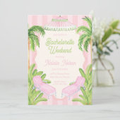 Palm Beach Pool Loungers Bachelorette Weekend 招待状 (スタンド正面)