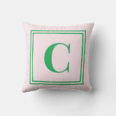 Palm Beach Preppy Monogram Throw Pillow クッション (裏面)