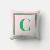 Palm Beach Preppy Monogram Throw Pillow クッション (正面)