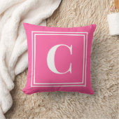 Palm Beach Preppy Monogram Throw Pillow クッション (ブランケット)