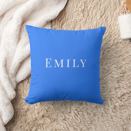 Palm Beach Preppy Personalized Name Throw Pillow クッション (ブランケット)