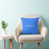 Palm Beach Preppy Personalized Name Throw Pillow クッション (椅子)