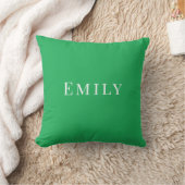 Palm Beach Preppy Personalized Name Throw Pillow クッション (ブランケット)