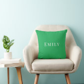 Palm Beach Preppy Personalized Name Throw Pillow クッション (椅子)