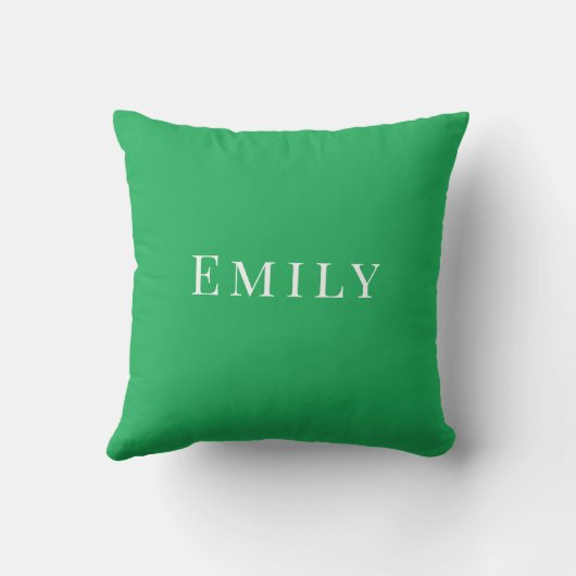 Palm Beach Preppy Personalized Name Throw Pillow クッション (裏面)