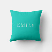 Palm Beach Preppy Personalized Name Throw Pillow  クッション (裏面)
